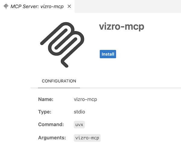 Install Vizro-MCP with uv